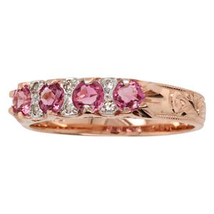 <p> 9ct Rose Gold Hand Engraved London Bridge Ring</p>